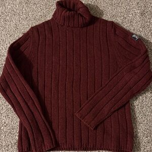 Abercrombie & Fitch Men's Turtleneck Vintage Sweater - Deep Red